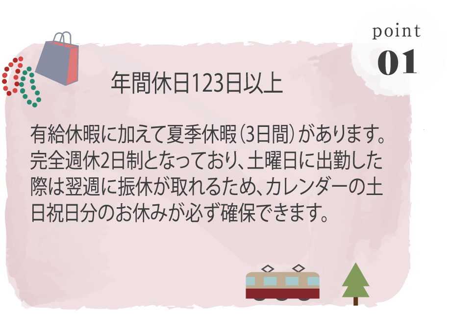 年間休日123日以上